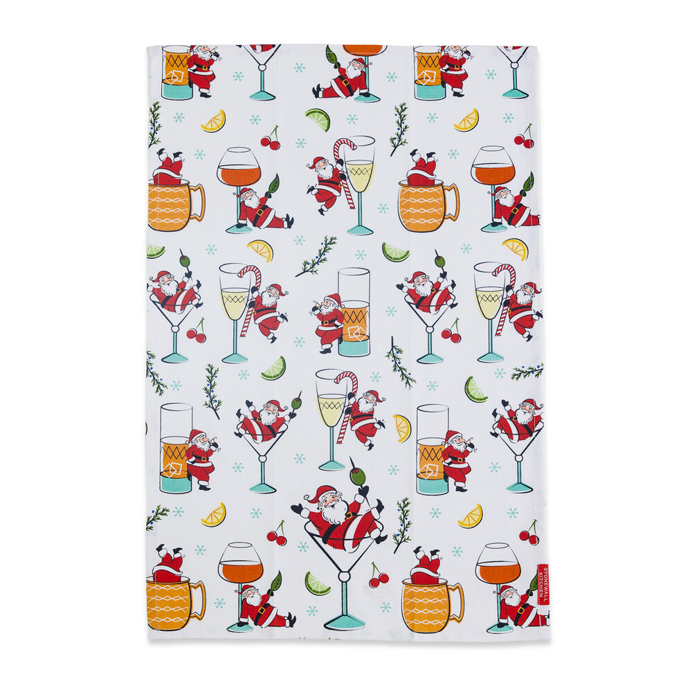 Stonewall Kitchen - Cocktails With Santa Kitchen Towel