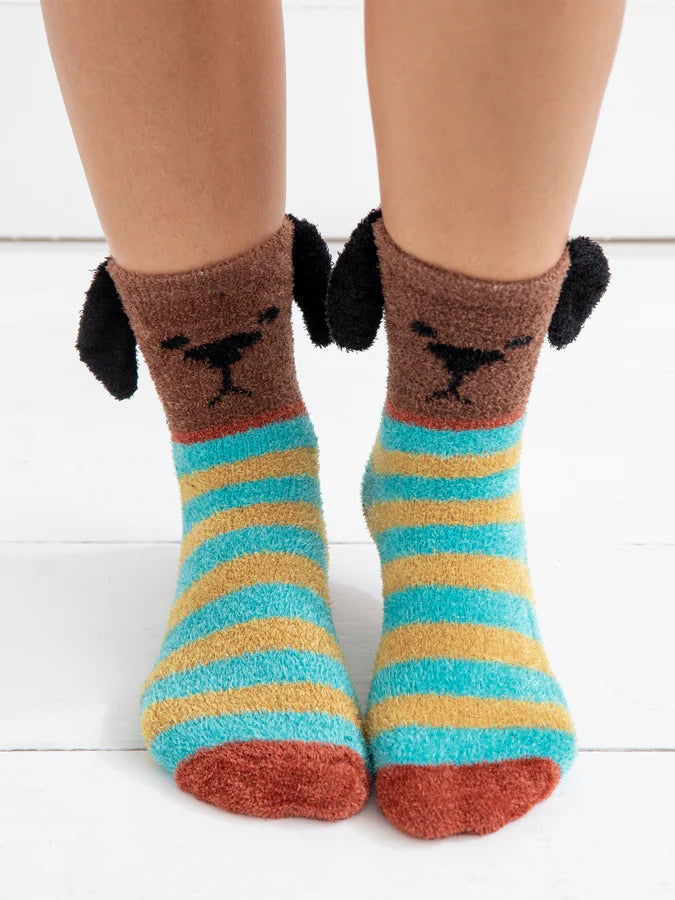 Natural Life - Cozy Sock Brown Dog