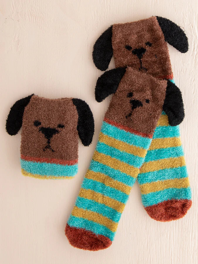Natural Life - Cozy Sock Brown Dog