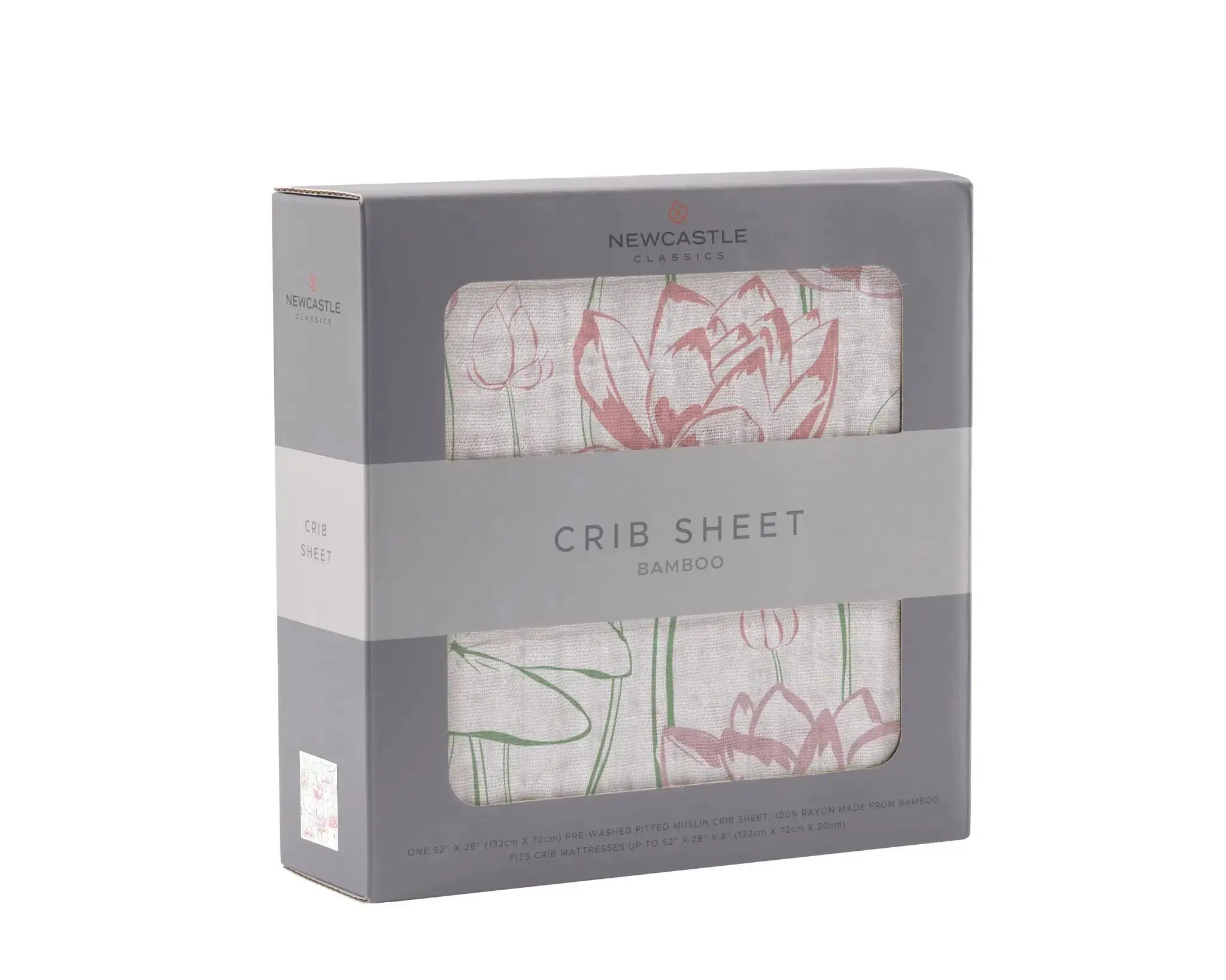Water Lily Bamboo Muslin Crib Sheet – Baby Shower Gift