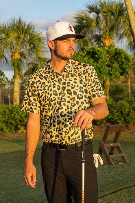 Shank It Golf - Cheetah Leopard Polo