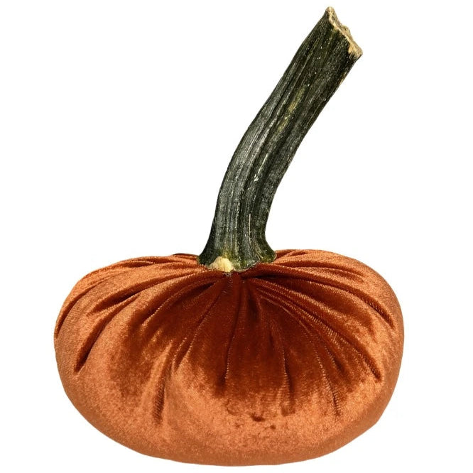 Little Creek Gifts - Calabazas de terciopelo naranja intenso