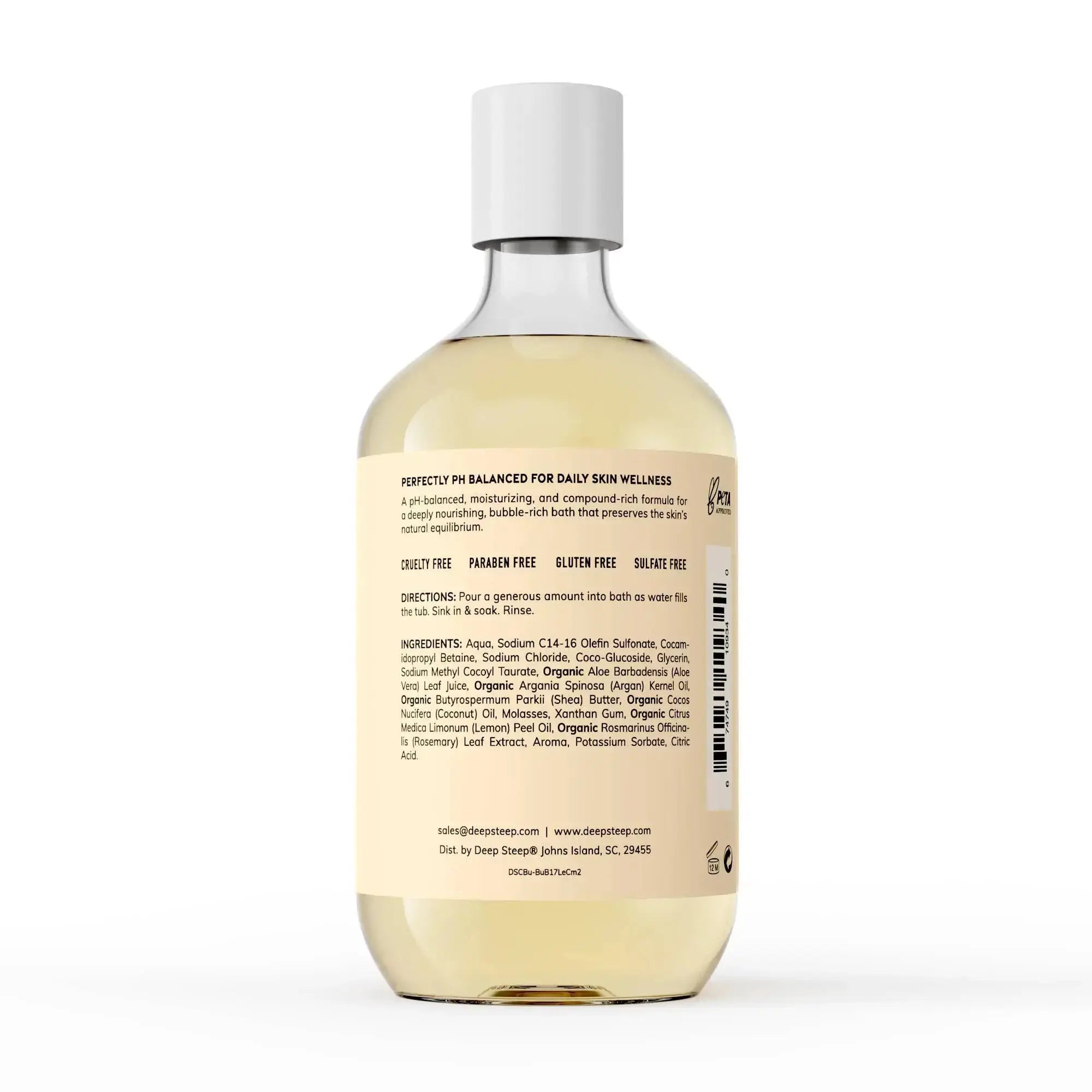 Lemon Cream Bubble Bath - Organic Moisturizing Formula 17oz