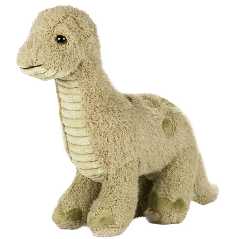 Plush dinosaur toy on a white background