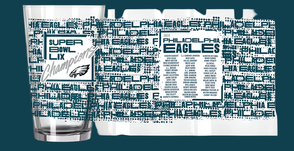 Philadelpia Eagles Champions 16oz Pint Glass