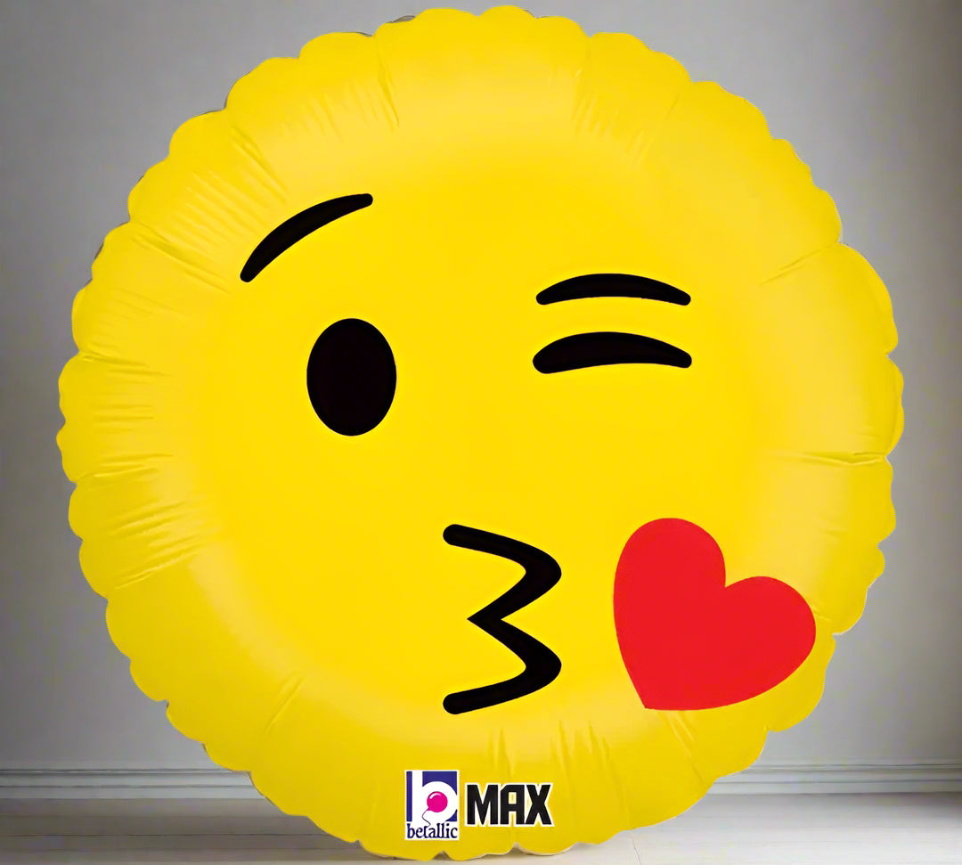 Burton & Burton - Emoticon Kiss Helium Foil Balloon 17