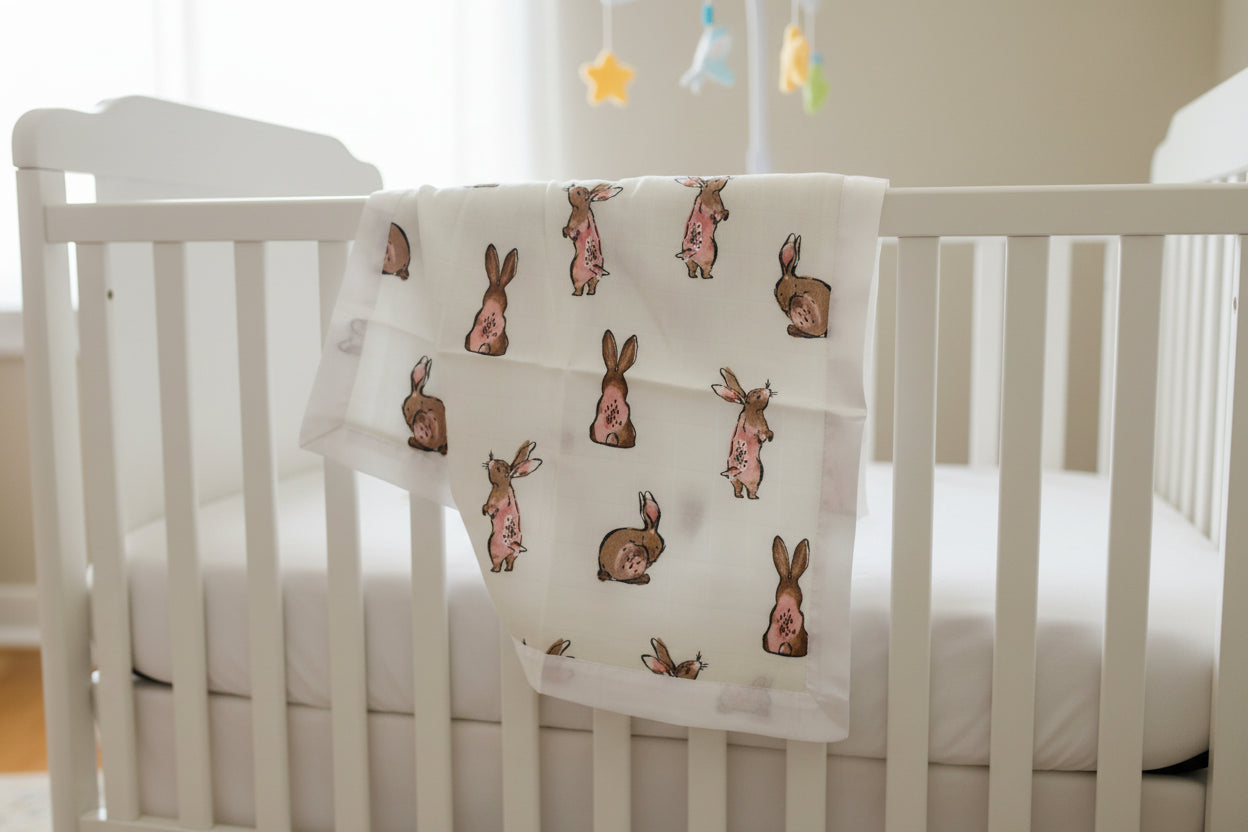 Powder Pink Bunnies Newcastle Blankie 16
