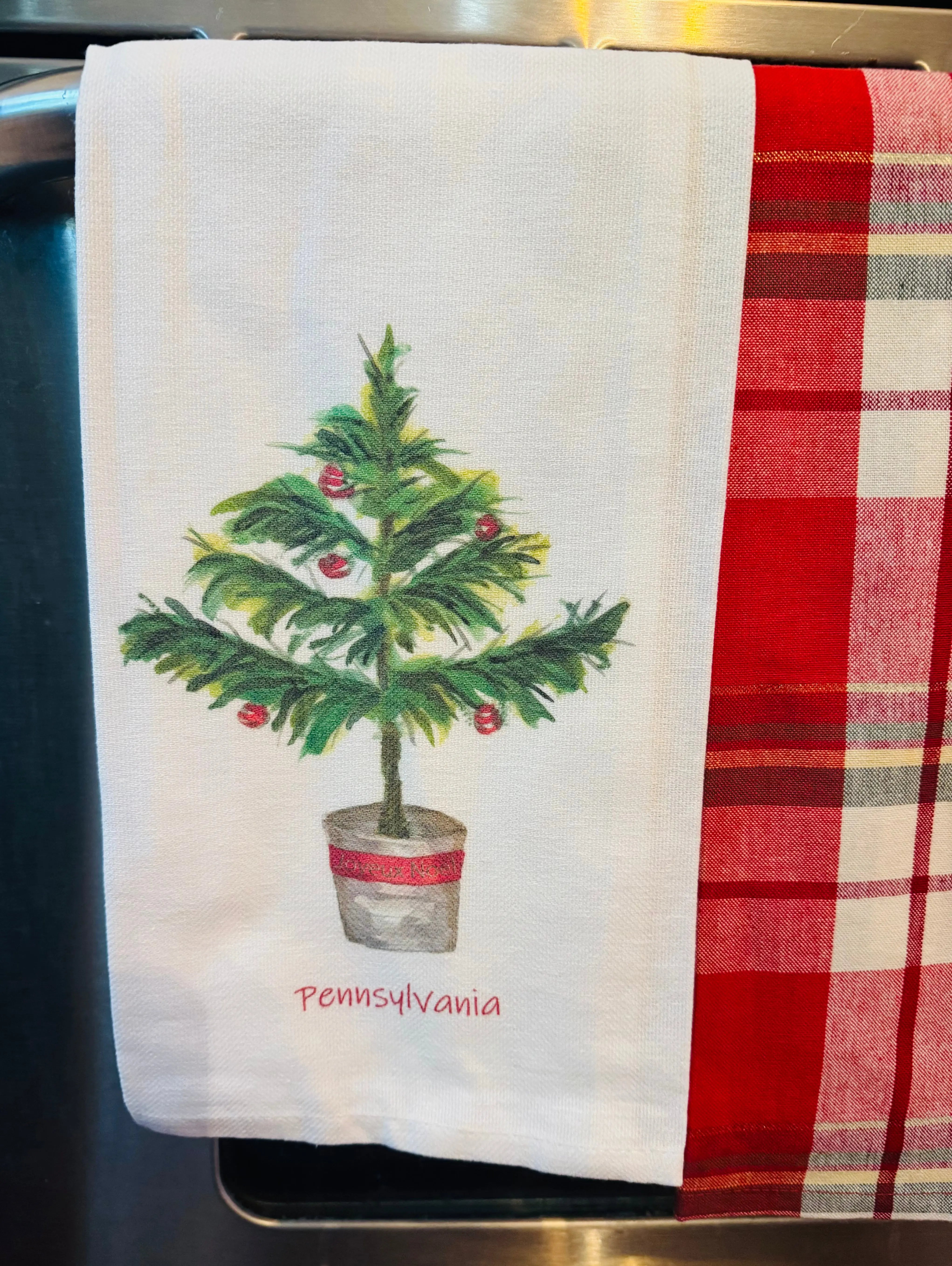 Allentown & Pennsylvania Christmas Tree Tea Towel