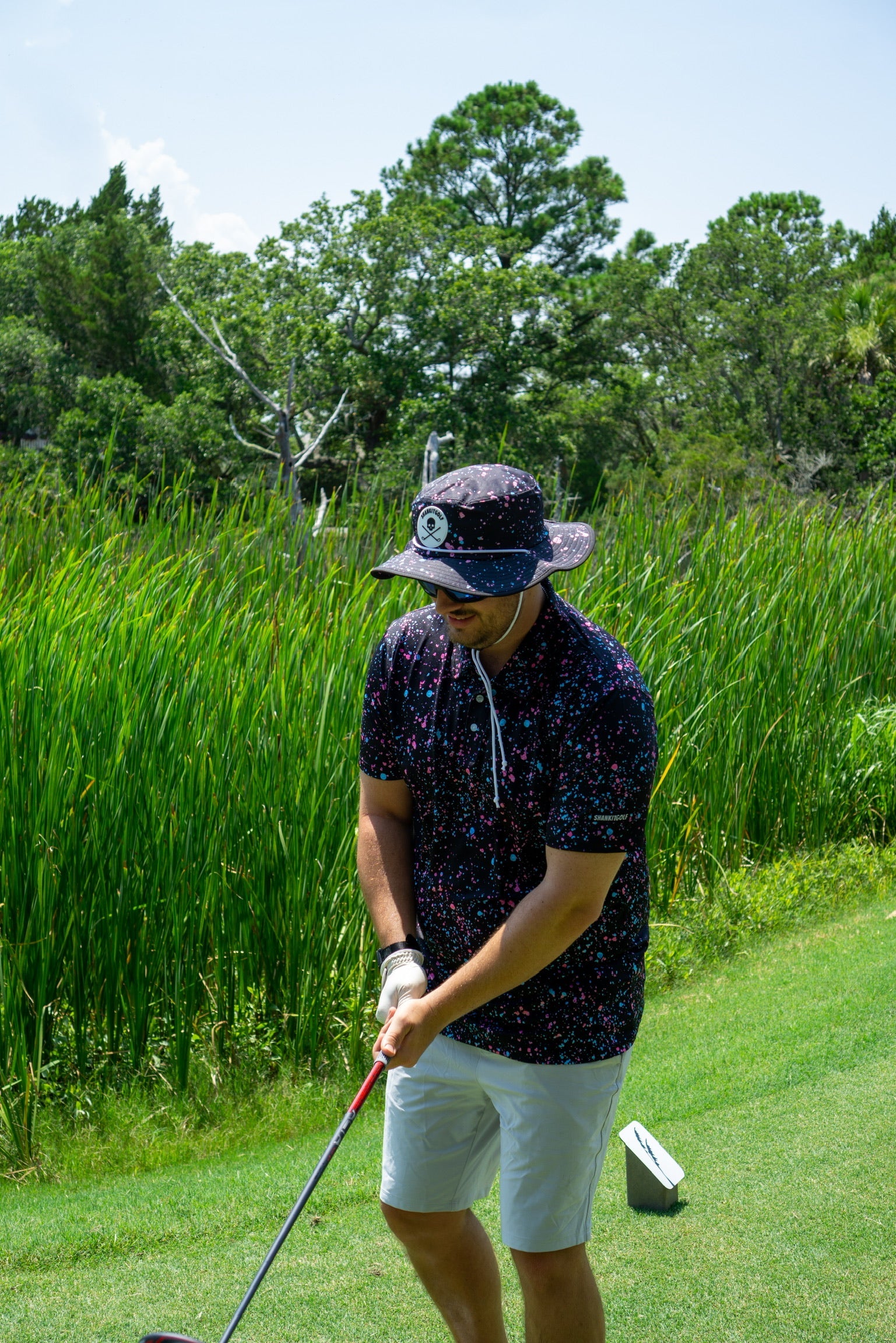 Black Paint Bucket Golf Hat