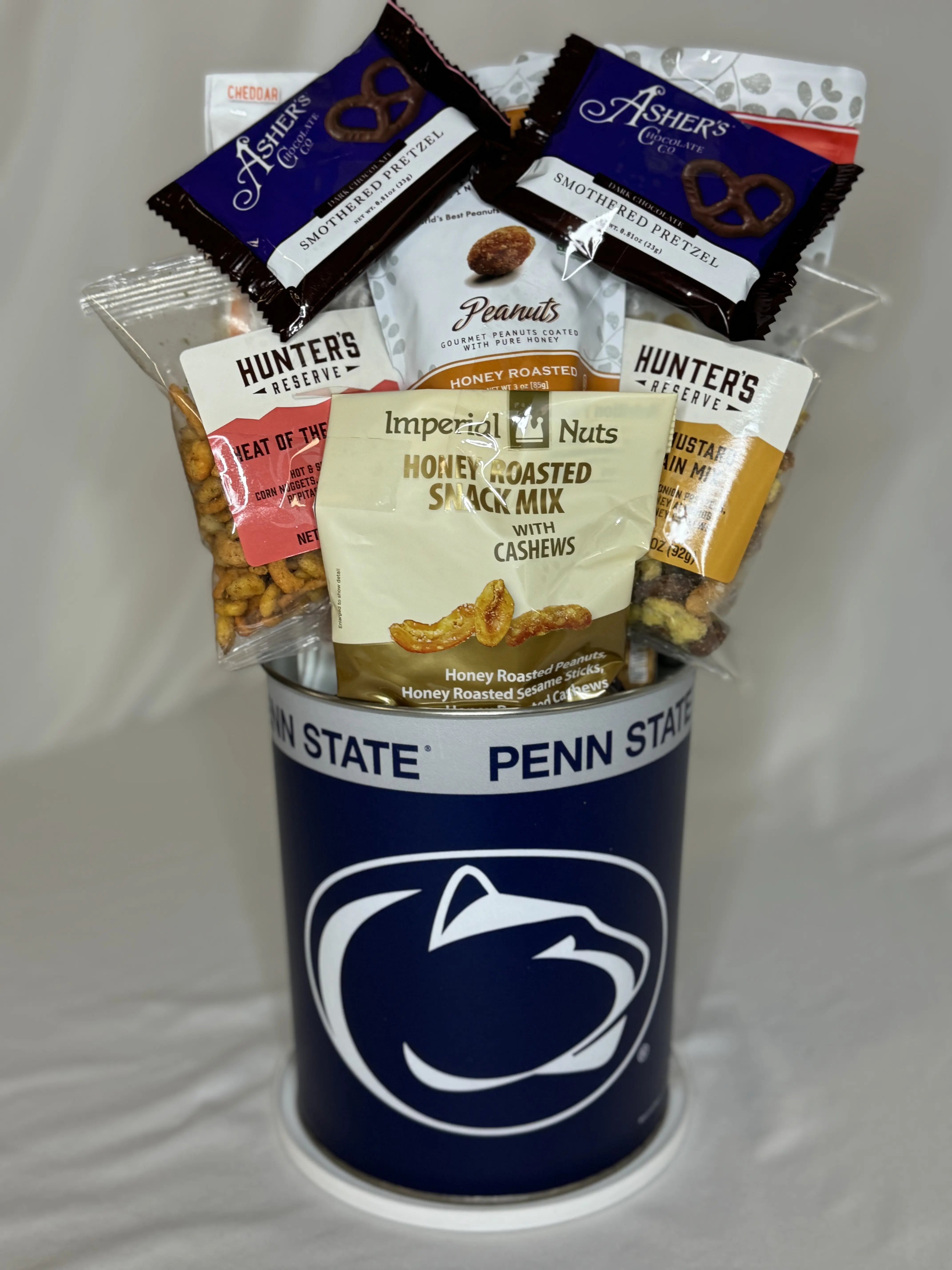 JGB Sports - Cesta de regalo metálica de los Penn State Nittany Lions - Hecha en Estados Unidos