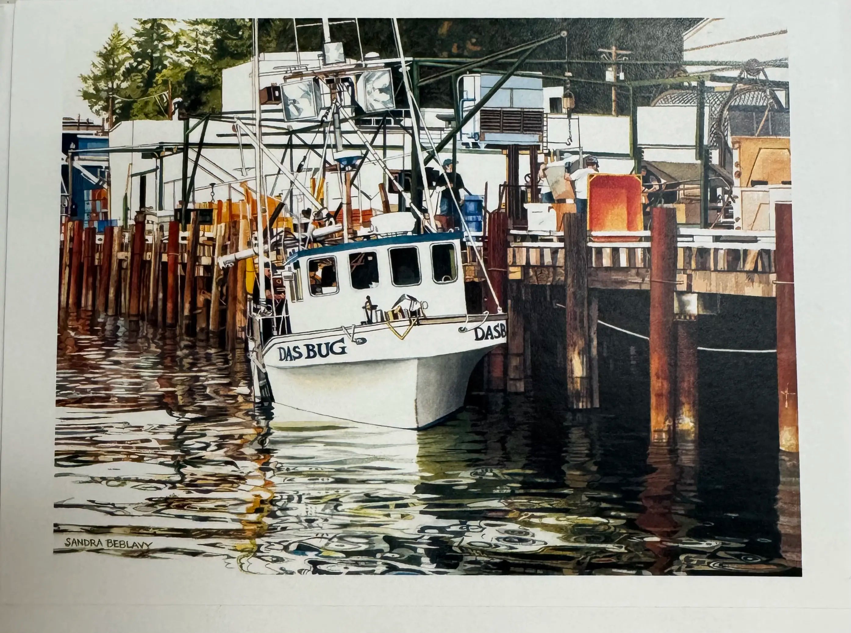 Das Bug 5x7 Greeting Card - Whimsical Watercolor Art by Sandra Beblavy