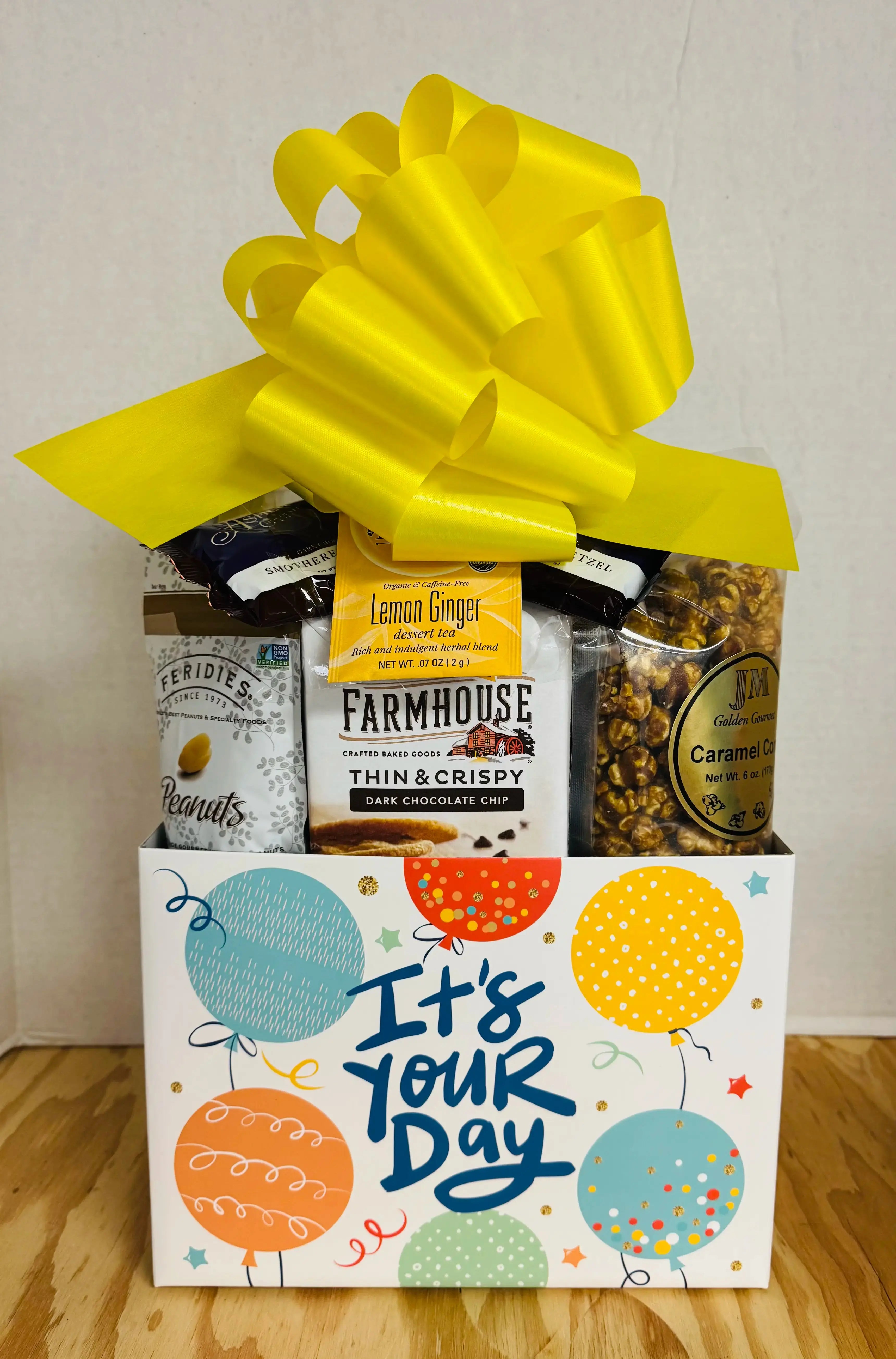 Large Happy Birthday Gift Box - Gourmet Birthday Basket with Snacks & Treats