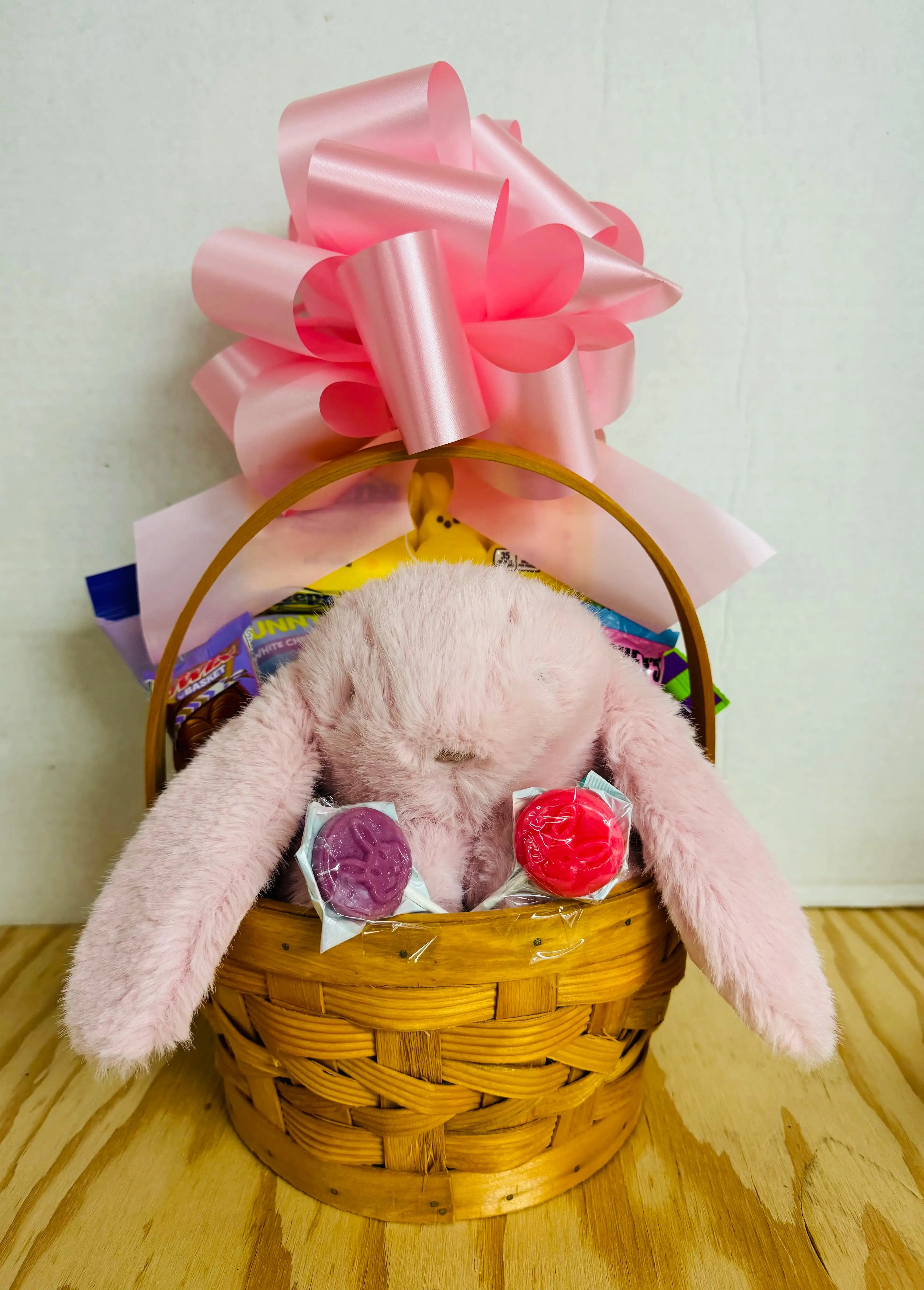 Easter Bunny Gift Basket for Kids - Plush Bunny, Candy & Spring Treats