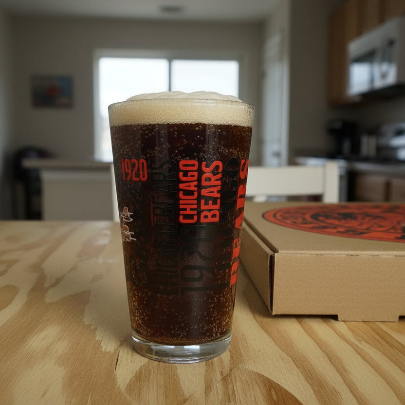 Chicago Bears 16oz Spirit Pint Glass - Officially Licensed NFL Spirit Series Design