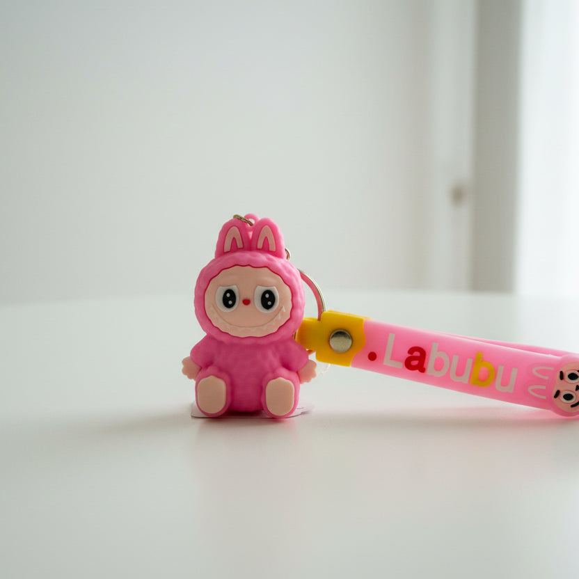 Labubu Rubber Keychains - Cute Collectible Character Keychain Gift