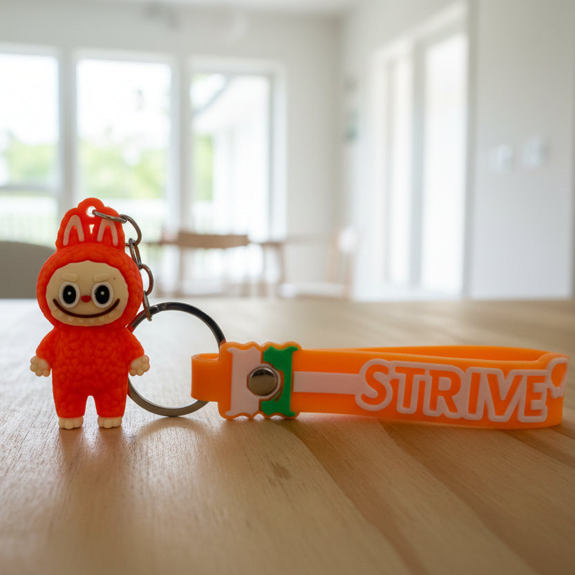 Labubu Rubber Keychains - Cute Collectible Character Keychain Gift