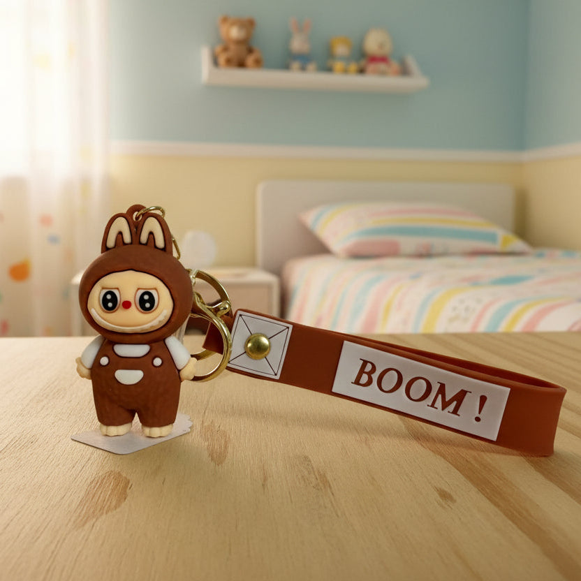 Labubu Rubber Keychains - Cute Collectible Character Keychain Gift