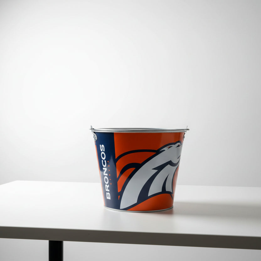 Denver Broncos 5 Qt Gift Basket - Premium Snacks & Collectible Tin