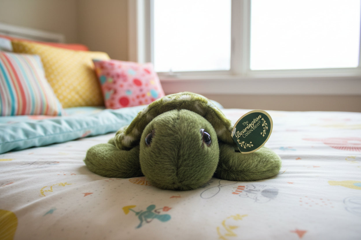 Bearington Collection Sheldon Sea Turtle Plush - 7" Soft Stuffed Animal