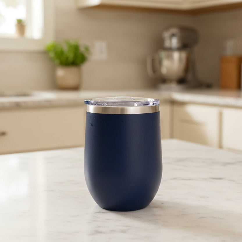 Life Is Better at the Beach Wine Tumbler - Insulated Stainless Steel 12oz