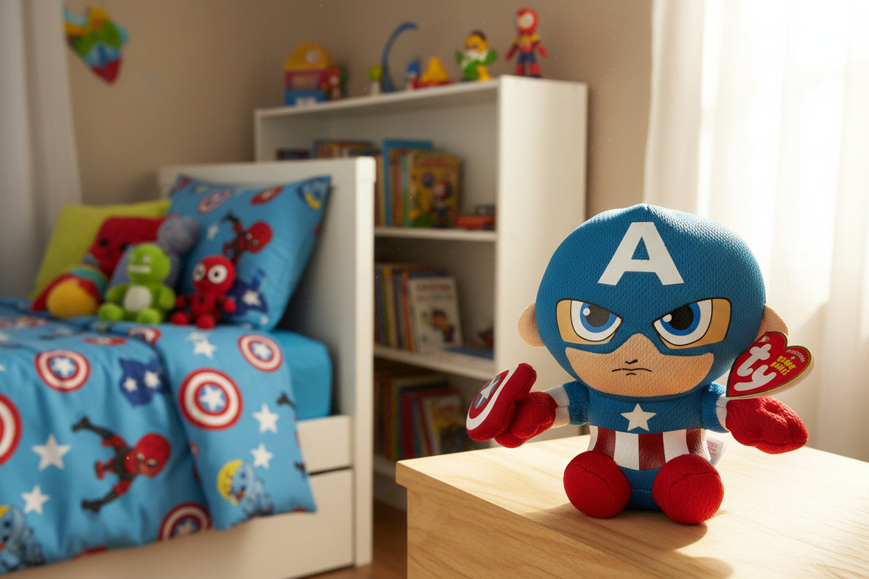 Ty Beanies Marvel's Captain America - Officially Licensed Plush - BOGO