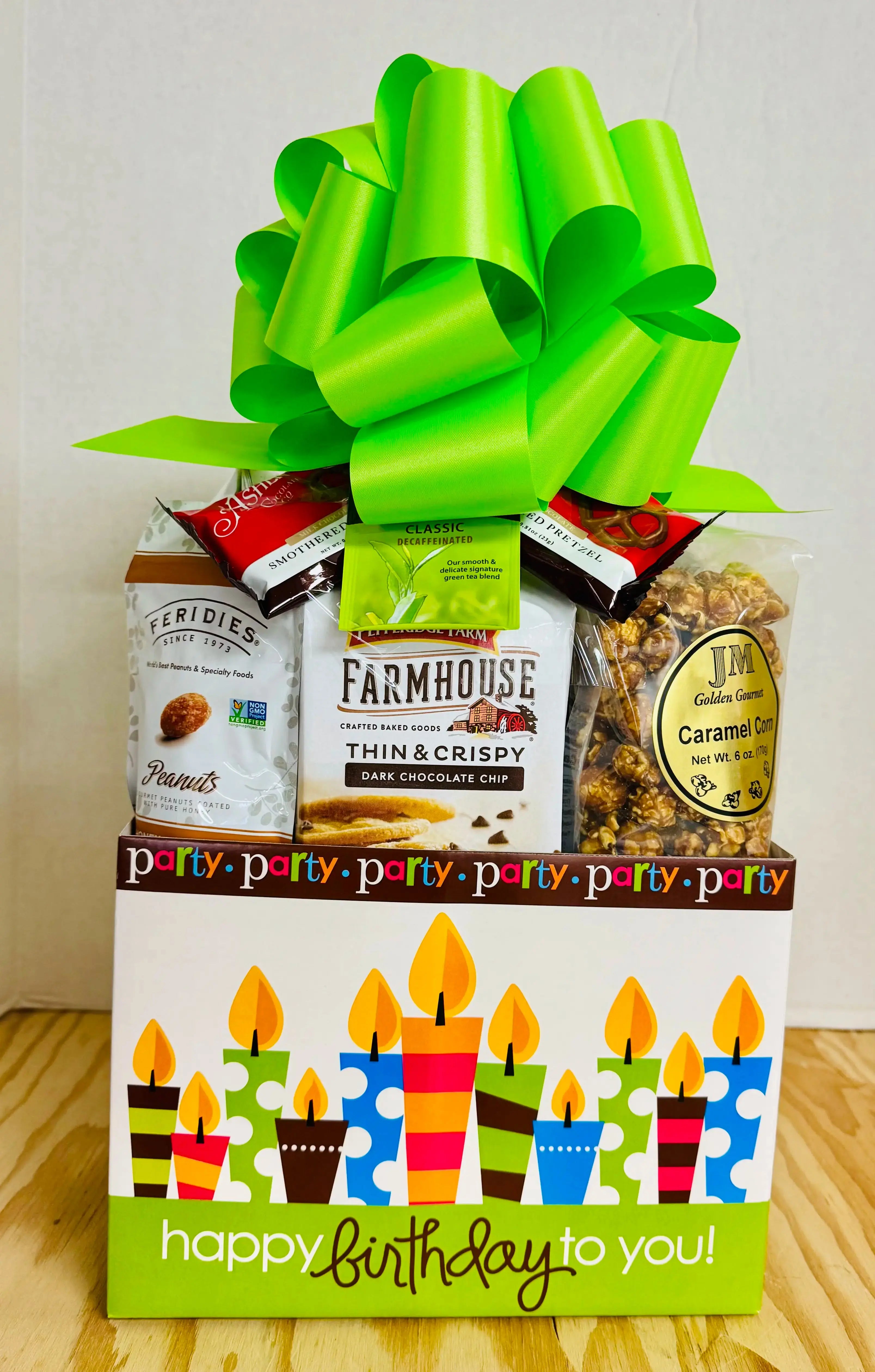Caja de regalo grande de feliz cumpleaños