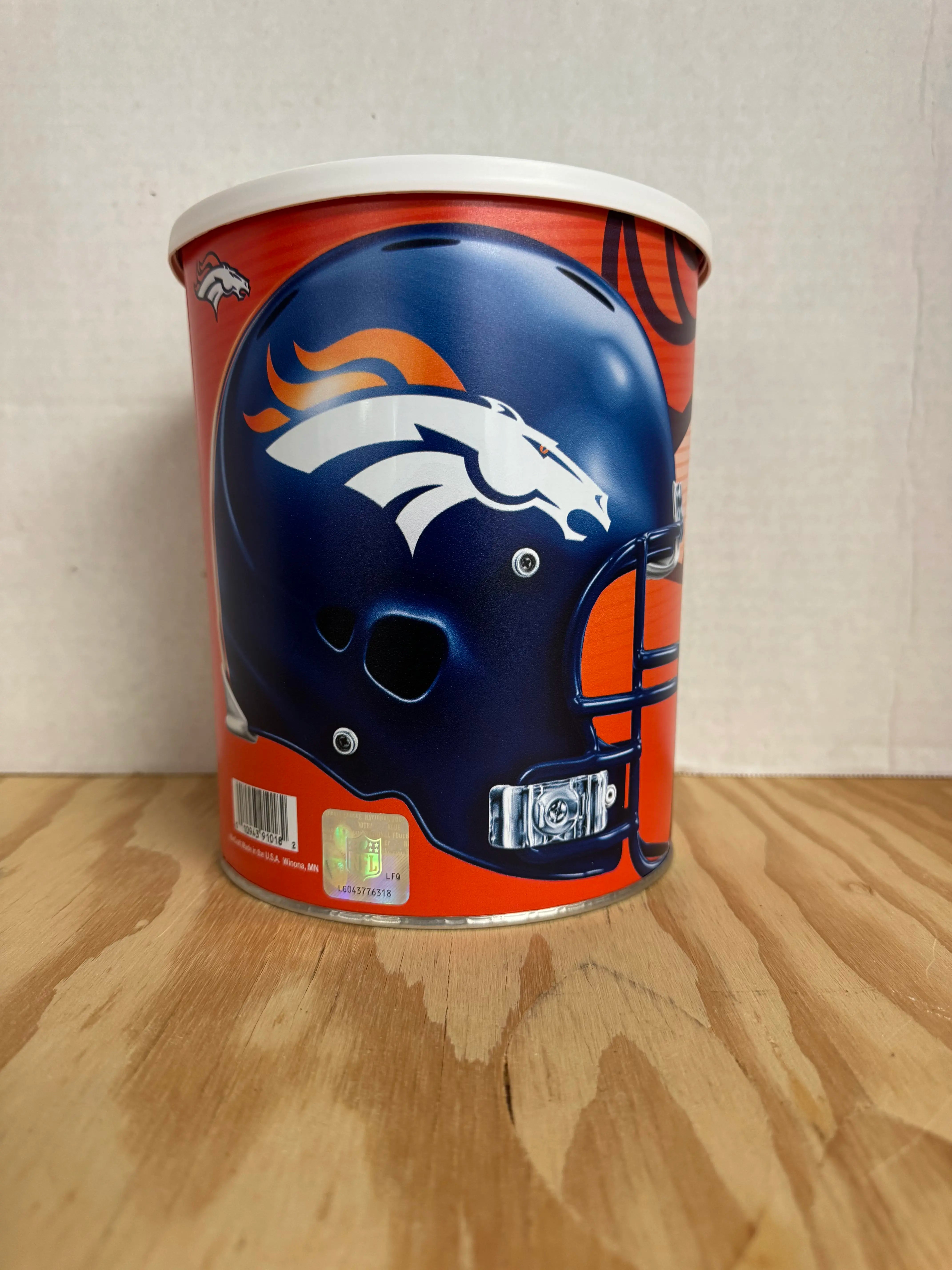 Denver Broncos 5 Qt Gift Basket - Premium Snacks & Collectible Tin