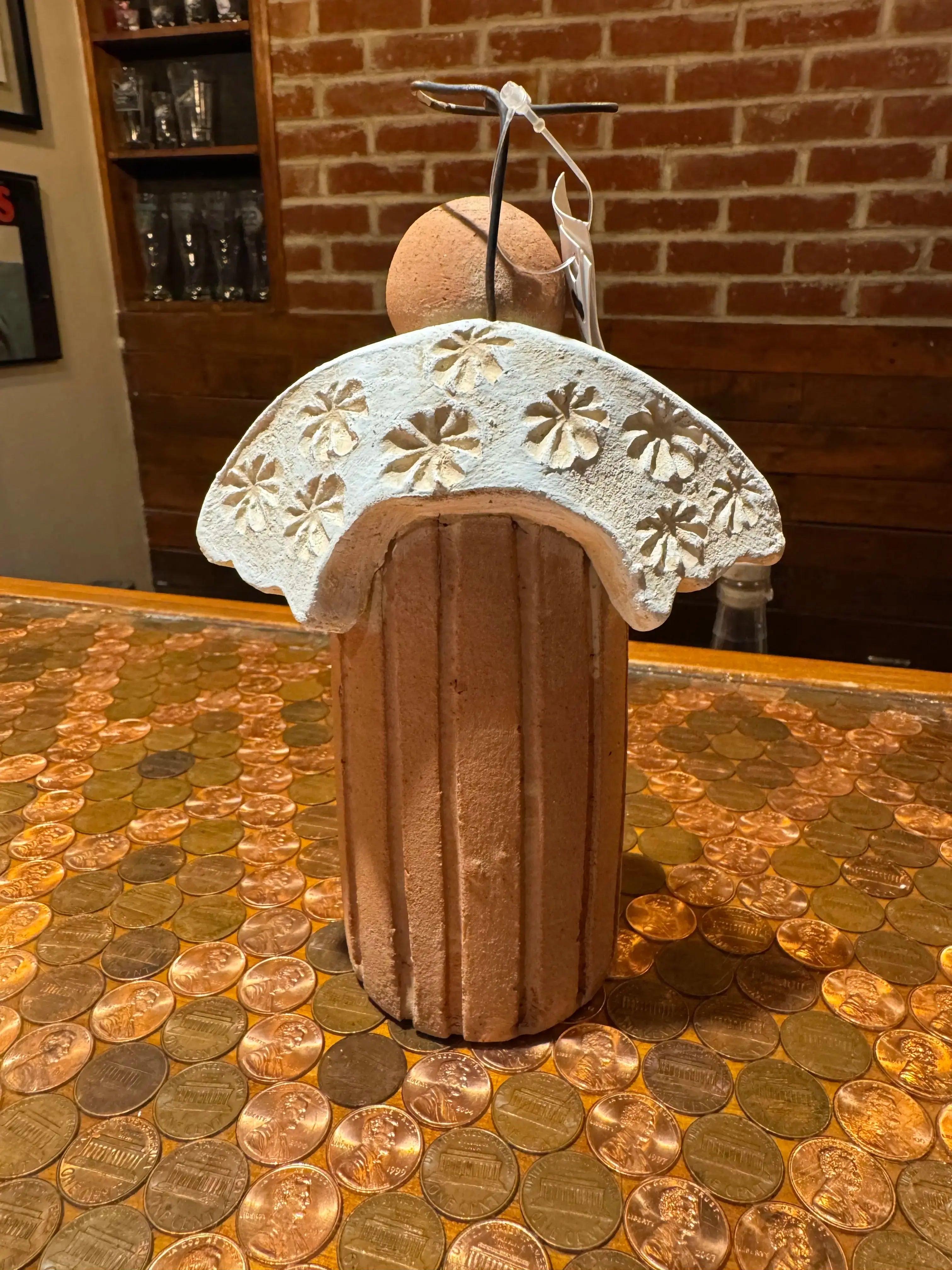 Clay Angel with Halo and Wings