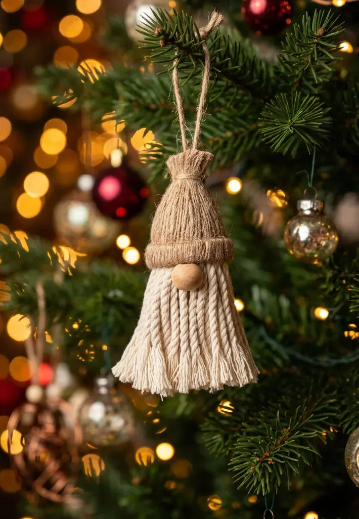 Fabric Gnome Christmas Tree Ornament