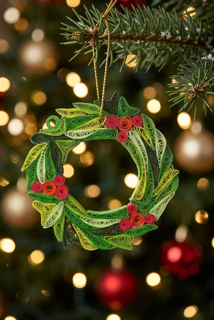 Quilled Wreath Ornament | Ten Thousand Villages