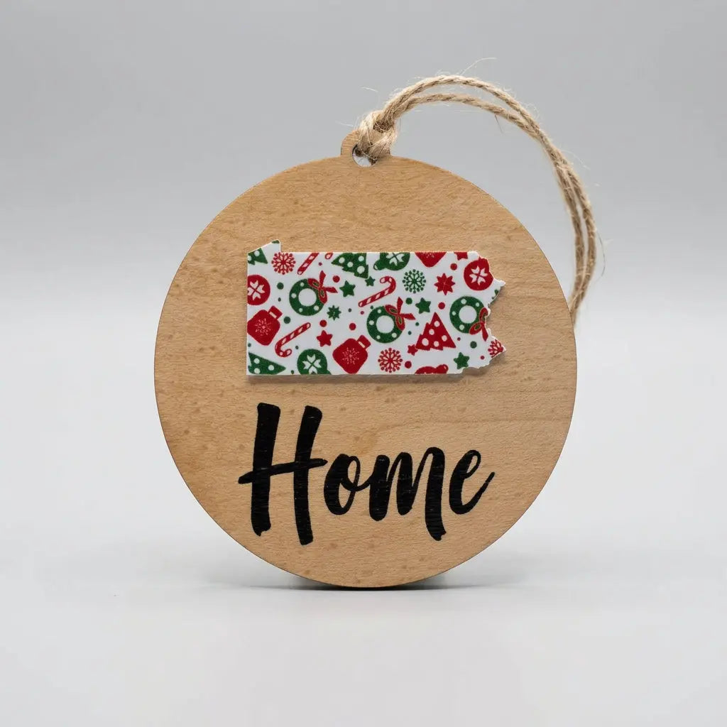 Pennsylvania Home Christmas Ornament Tag