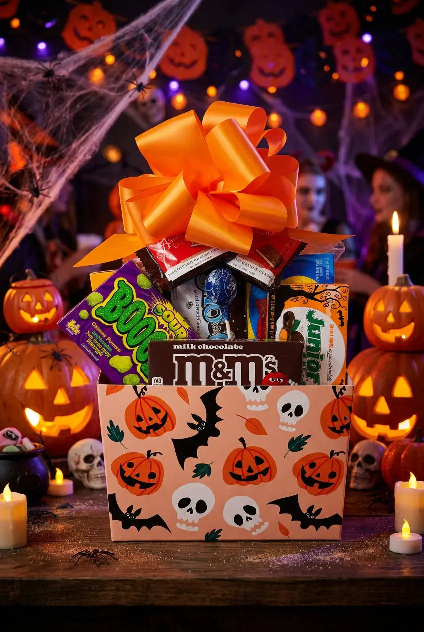Pumpkins, Bats & Skulls Halloween Gift Box