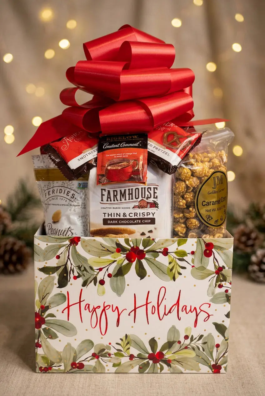 Large Happy Holidays Gift Box