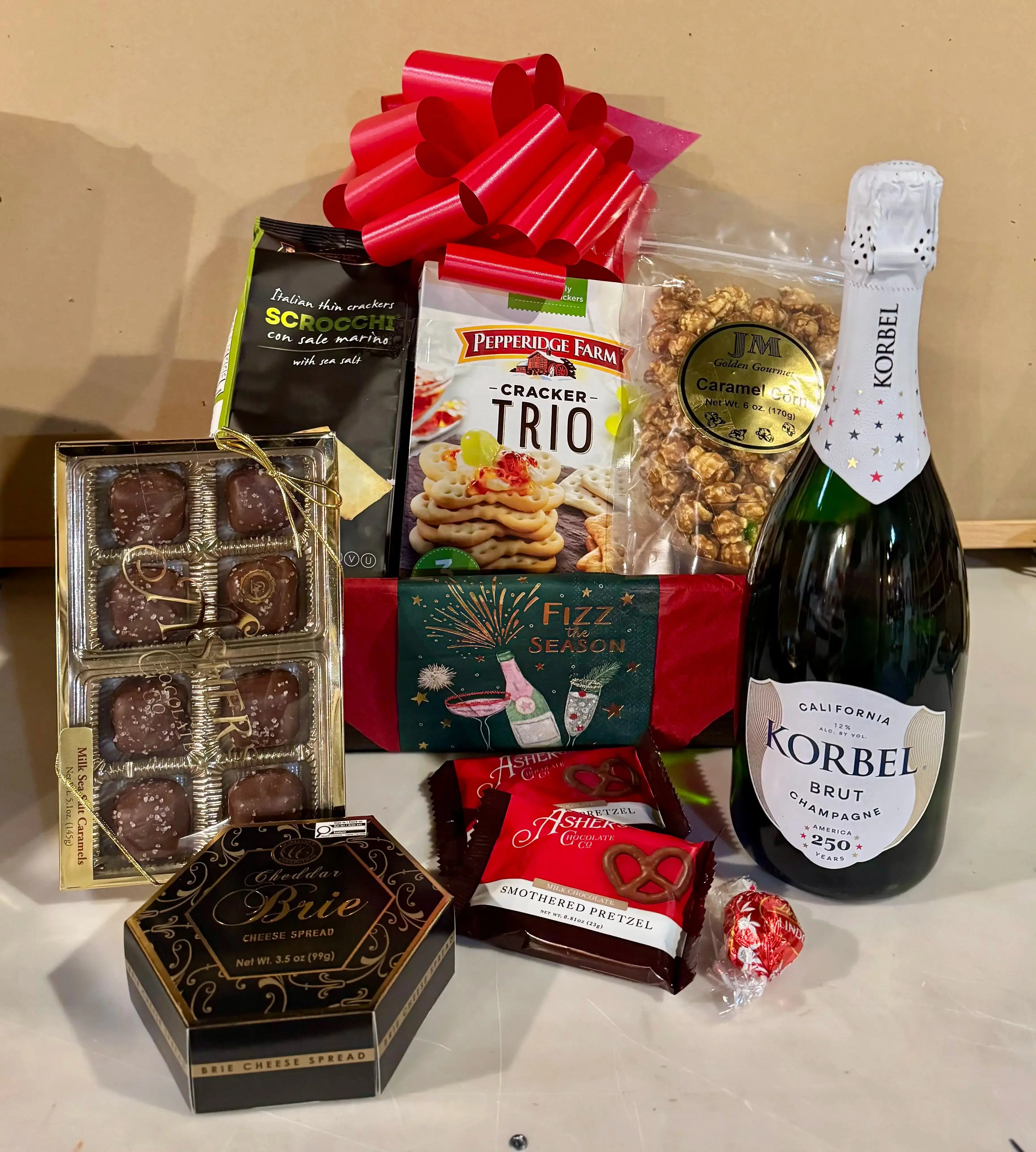 Fizz The Season Holiday Champagne Gift Basket
