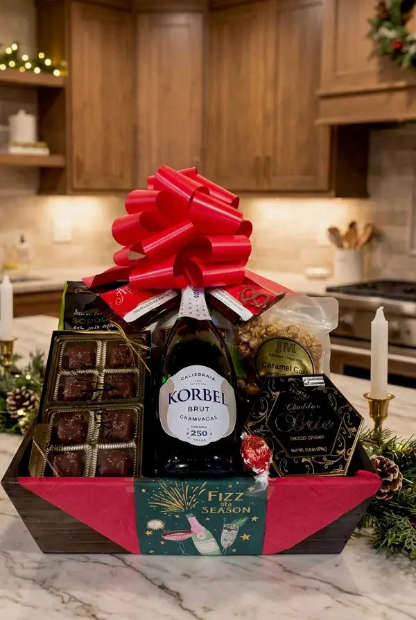Fizz The Season Holiday Champagne Gift Basket