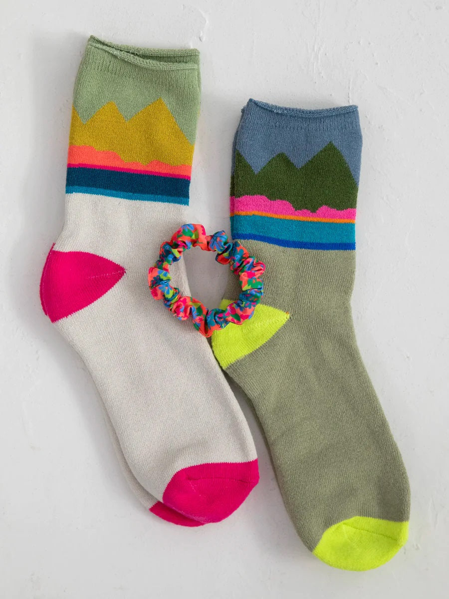 Icon Roll Top Sock - 2 Pairs Mountain