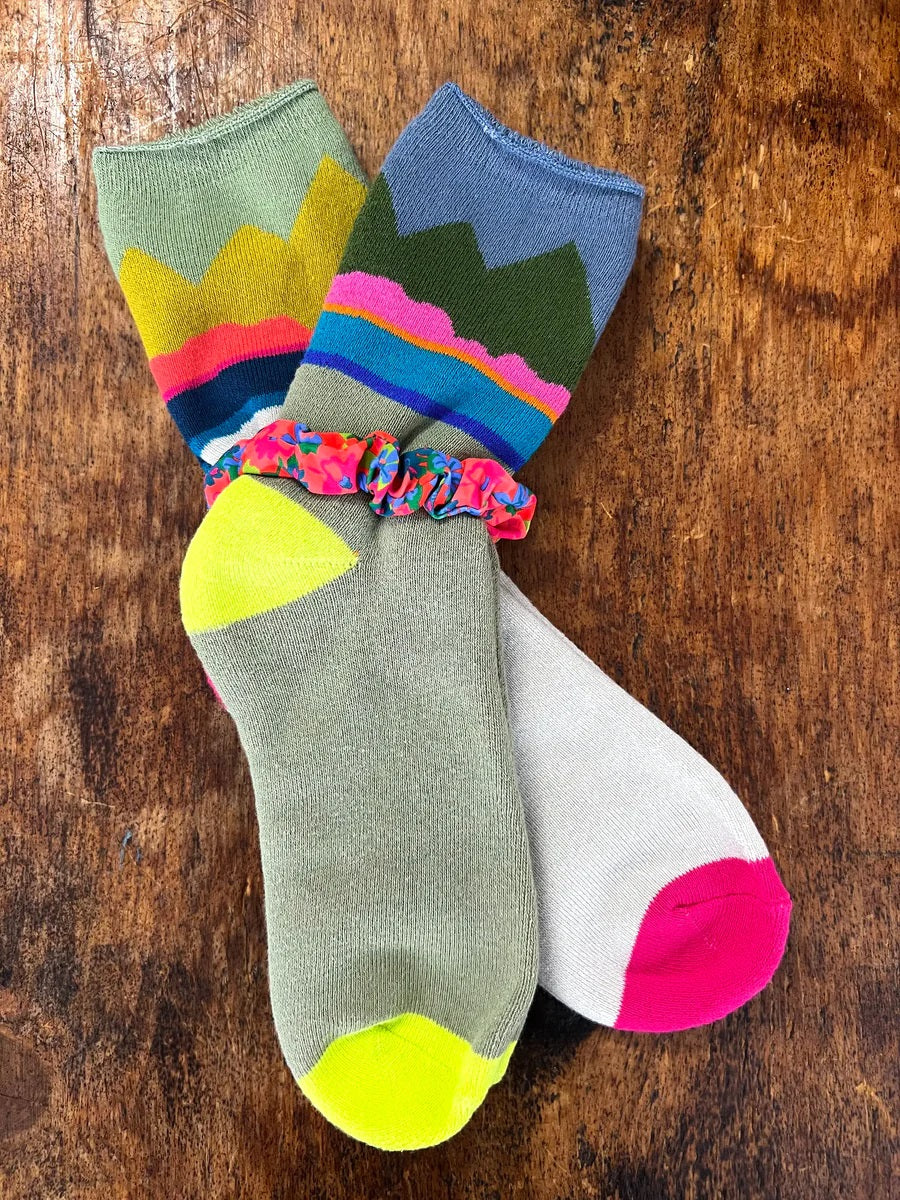 Icon Roll Top Sock - 2 Pairs Mountain