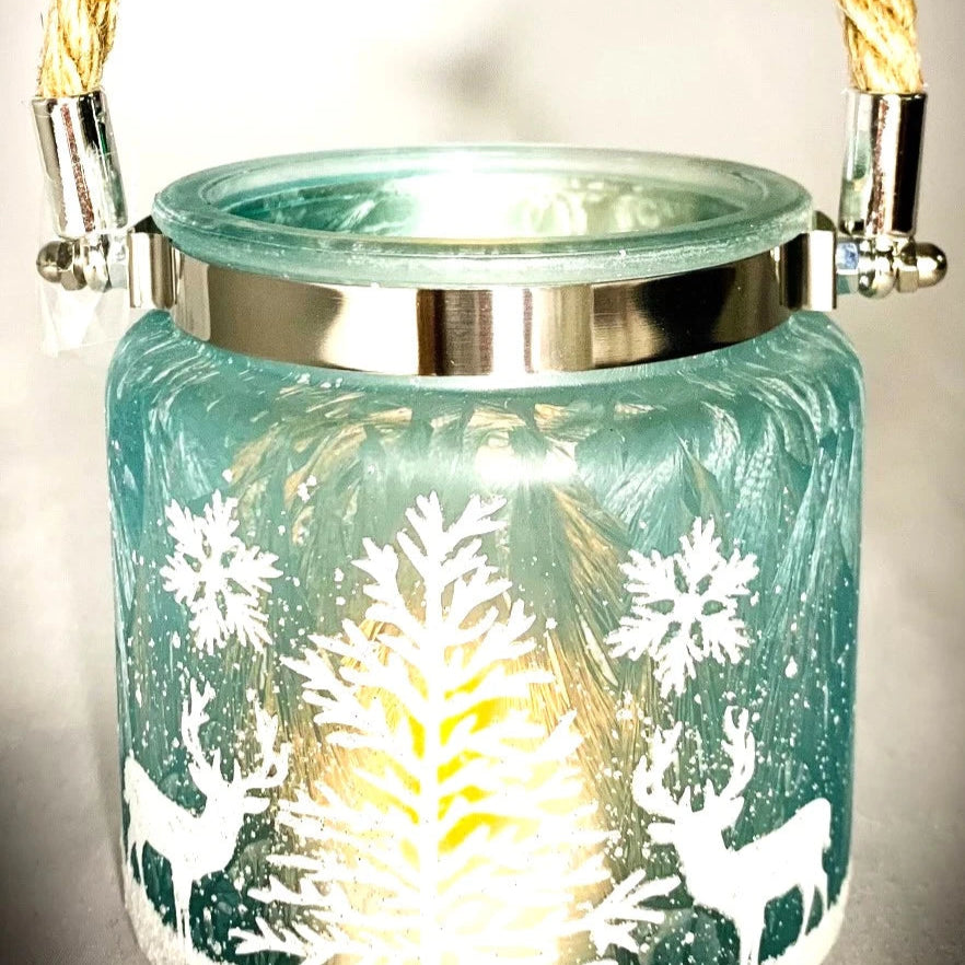 Holiday Scene Lantern With Tea Light - Holiday Gift
