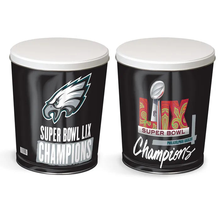 Philadelphia Eagles Super Bowl LIX Champions 3 Gallon Gift Tin Basket