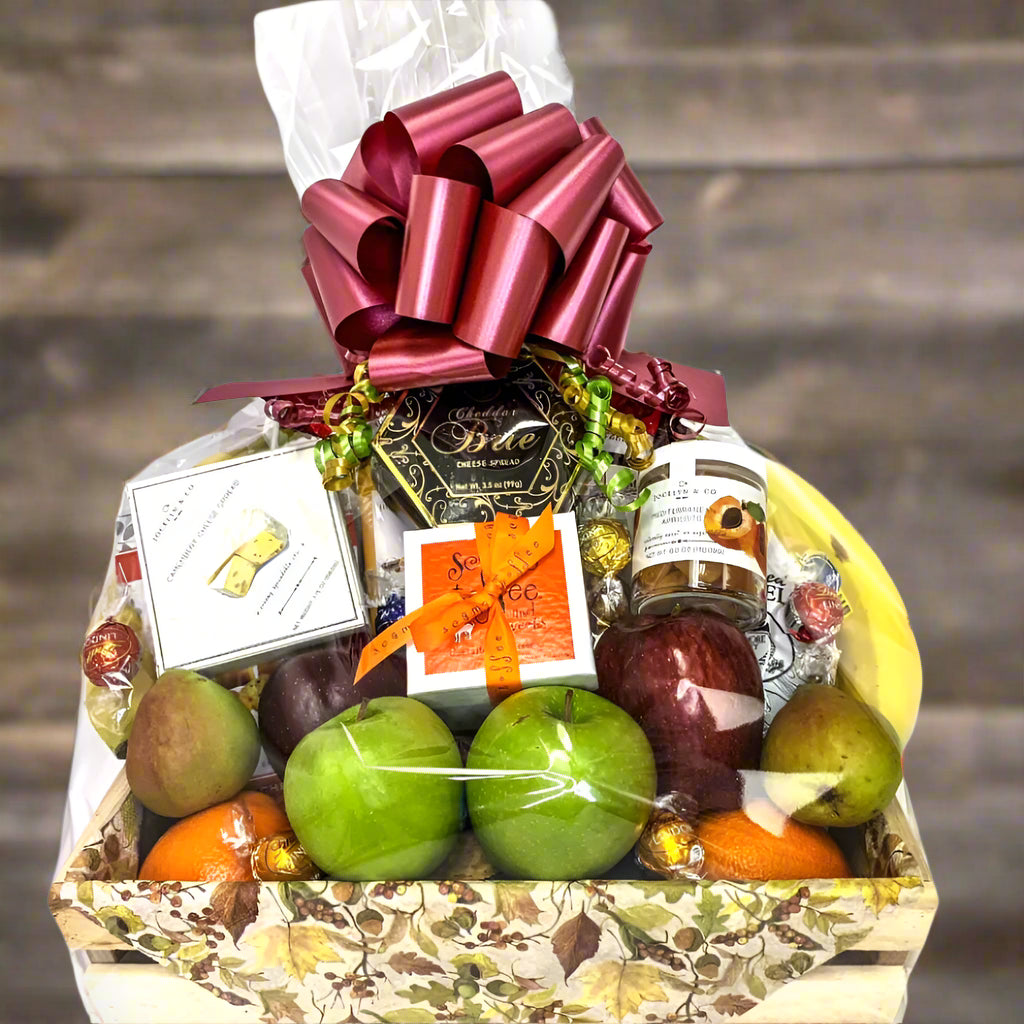 JCF - Bountiful Fruit, Cheese, & More Gift Basket
