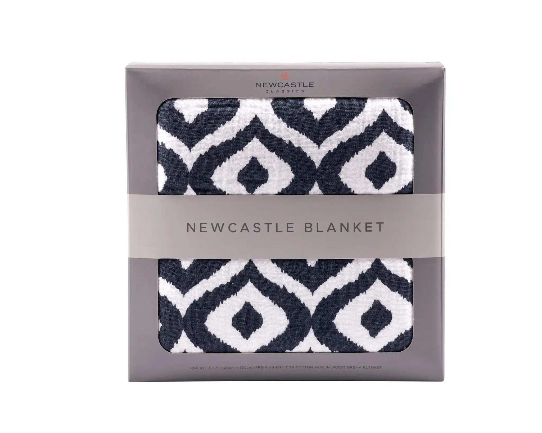 Newcastle Classics Moroccan Blue Cotton Muslin Blanket - Jenny's Gift Baskets Newcastle Classics