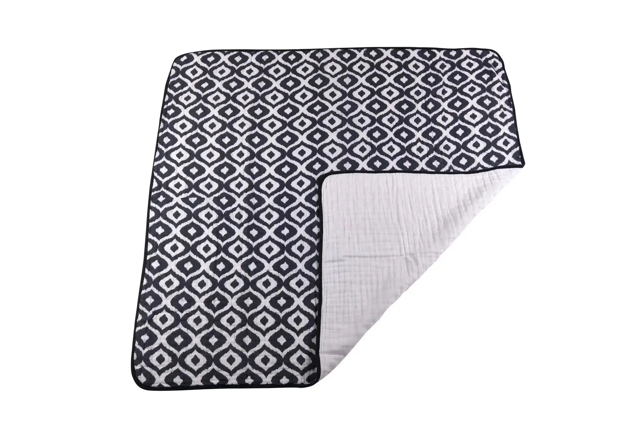 Newcastle Classics Moroccan Blue Cotton Muslin Blanket - Jenny's Gift Baskets