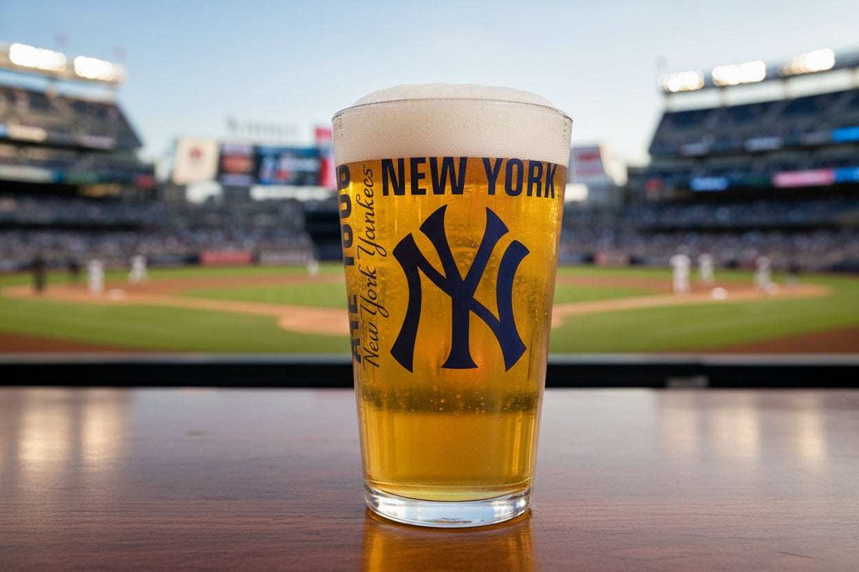 New York Yankees Spirit Pint Glass - Officially Licensed 16oz MLB Beer Glass