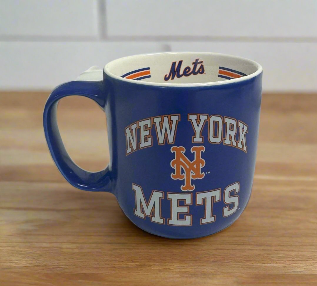 Logo Brands - New York Mets 15oz Striped Mug