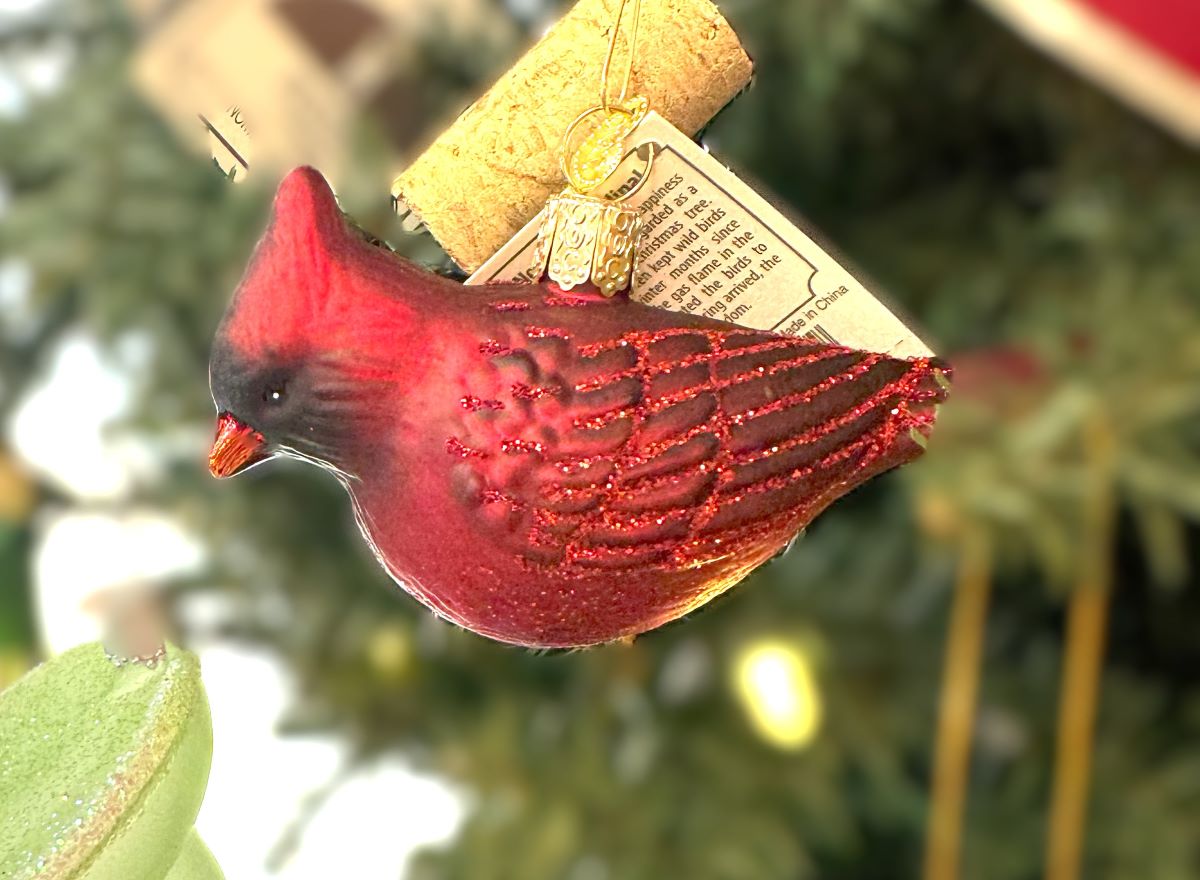 Old World Christmas - Northern Cardinal Ornament- holiday - sympathy