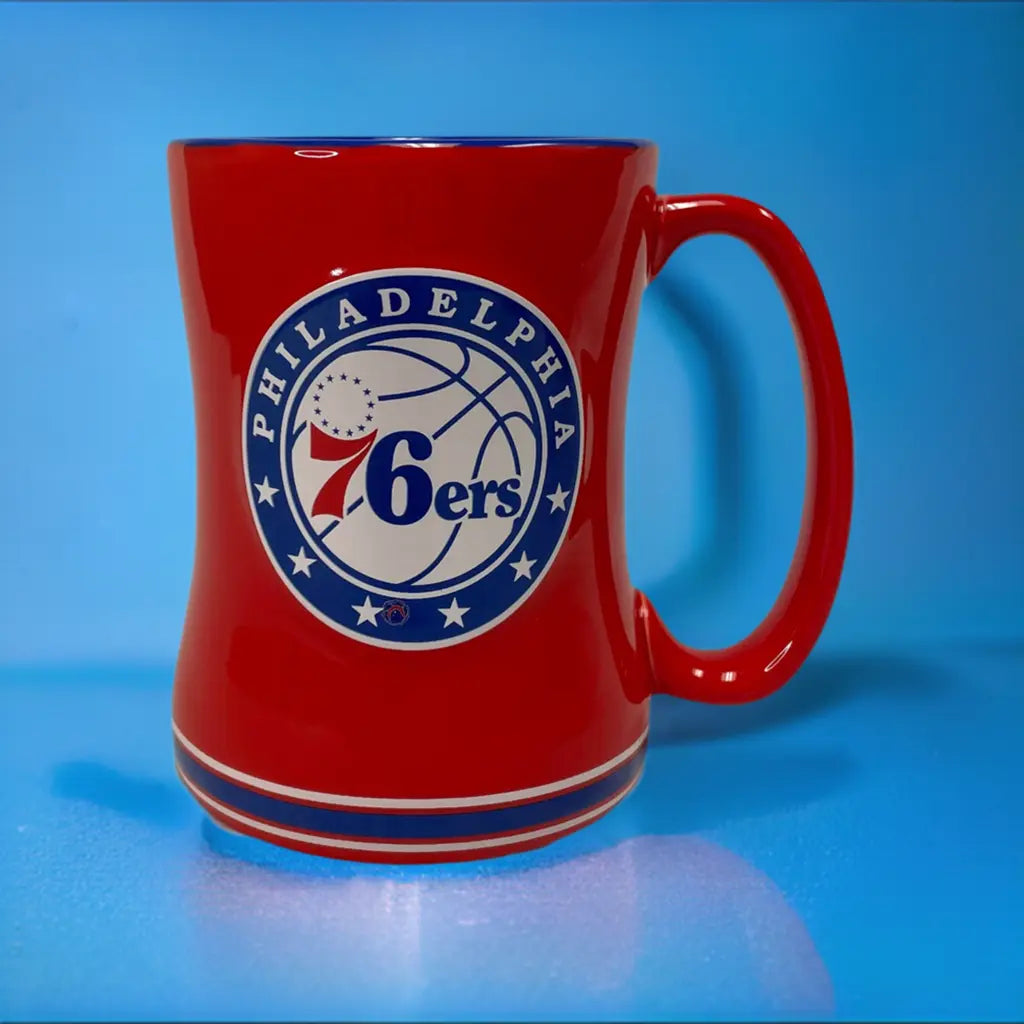 Philadelphia 76ers 14oz Relief Mug - Officially Licensed NBA Coffee Mug