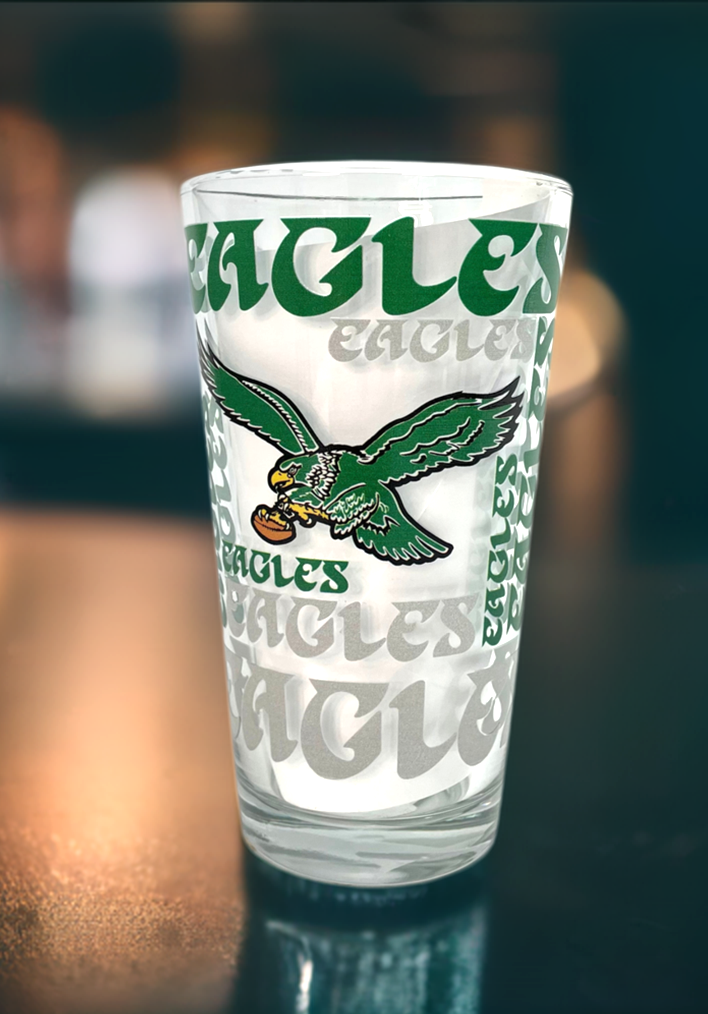 Philadelphia Eagles Kelly Green Pint Glass