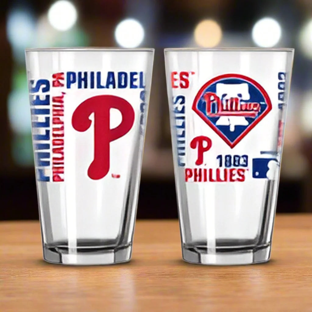 Logo Brands - Philadelphia Phillies 16oz Pint Glasses