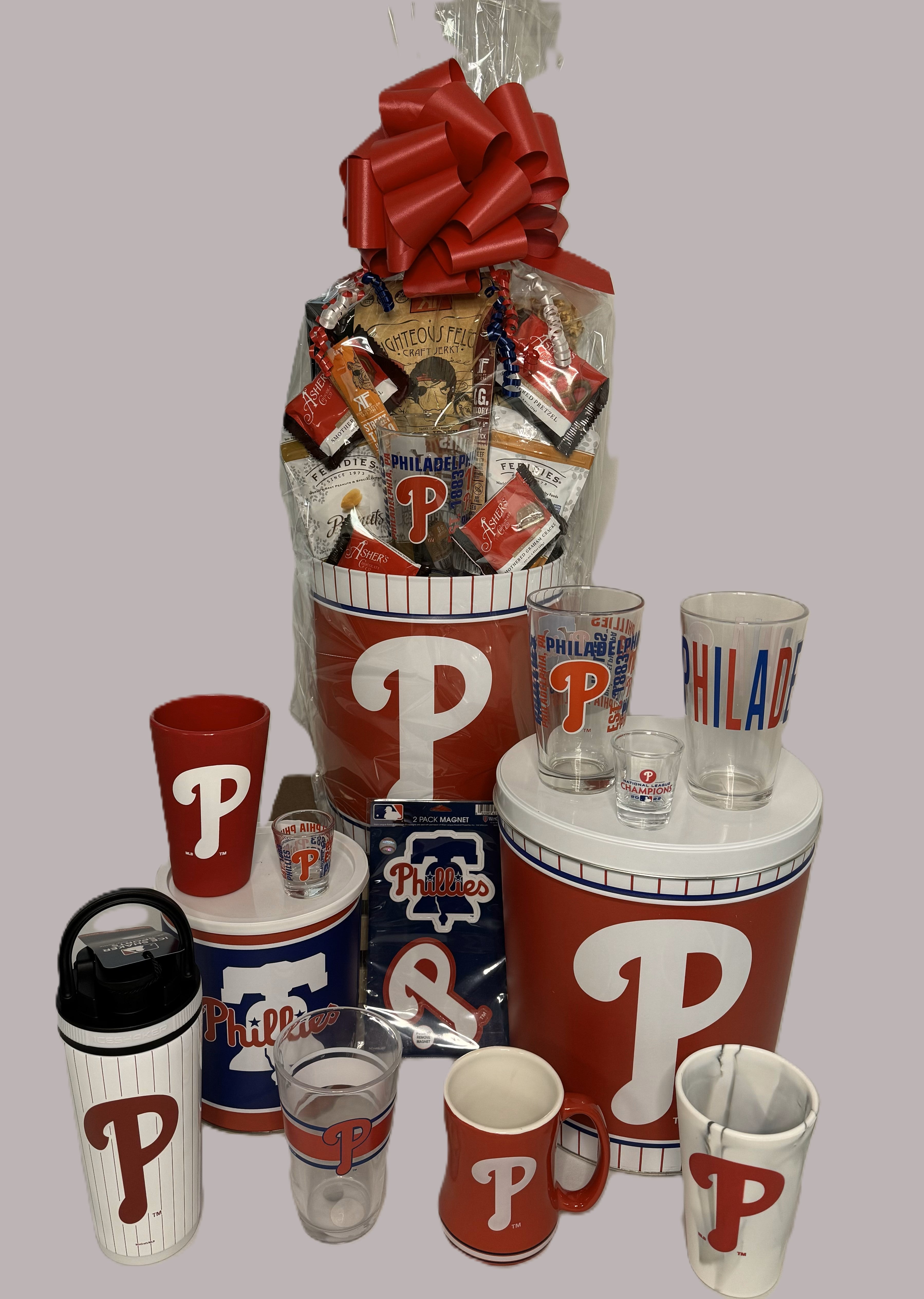 Large Philadelphia Phillies Gift Tin Basket