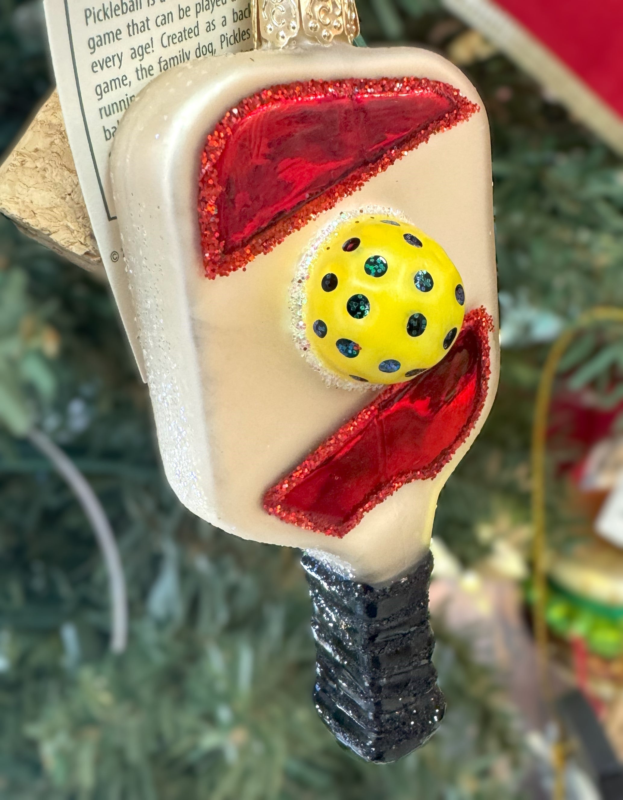 Old World Christmas - Pickleball Paddle Holiday Ornament